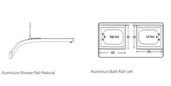 bath and shower rail